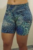 short meia coxa estampado