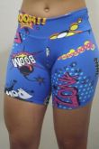 short meia coxa estampado